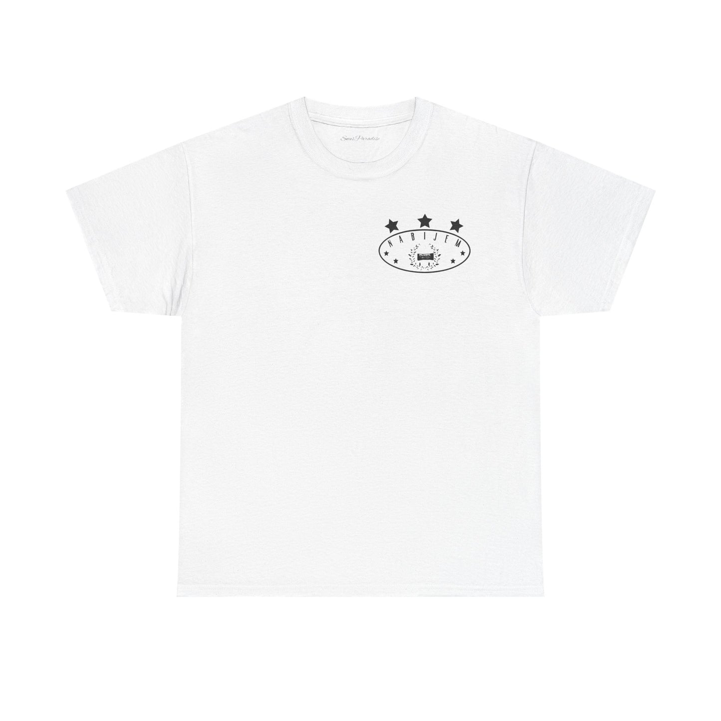 Unisex Heavy Cotton Tee with Angel Wing Snus Design